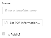 1. Specify the Name, PDF and Privacy Information of the Butterfly View iiPDF Template