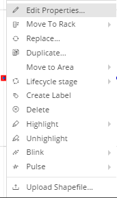 1. Select and open Equipment Properties dialog