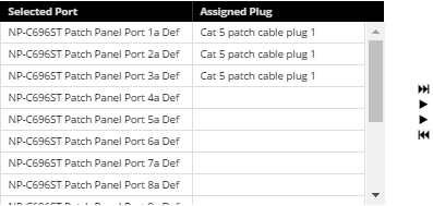 4. Select the mapping of Plugs to Ports