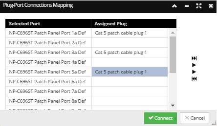 5. Confirm the Port - Plug mapping