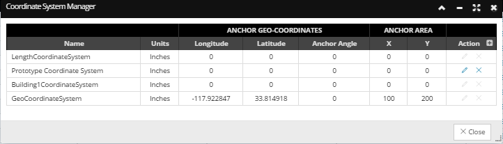 4. "Coordinate System Manager" dialog