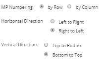 7. Specify the Mount Point Numbering directions