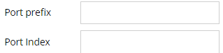2. Specify the Port name prefix and Index