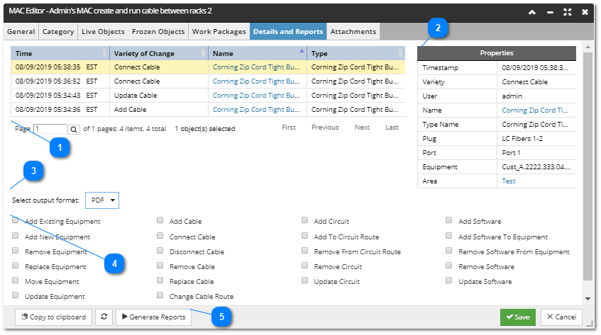 Details and Reports tab