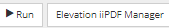 6. Run Configuration and Elevation Export Manager buttons