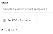 1. Specify the name and privacy of the Elevation iiPDF Template