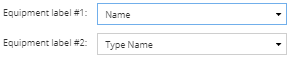 3. Specify the Equipment label fields