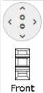 1. Pan / Zoom control and the multi-part view control with front/back toggle button