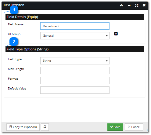 Field Definitions and related advanced field topics