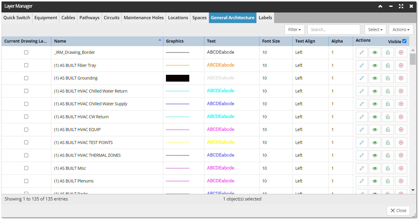 General Architecture tab