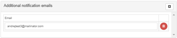 6. Additional notification emails