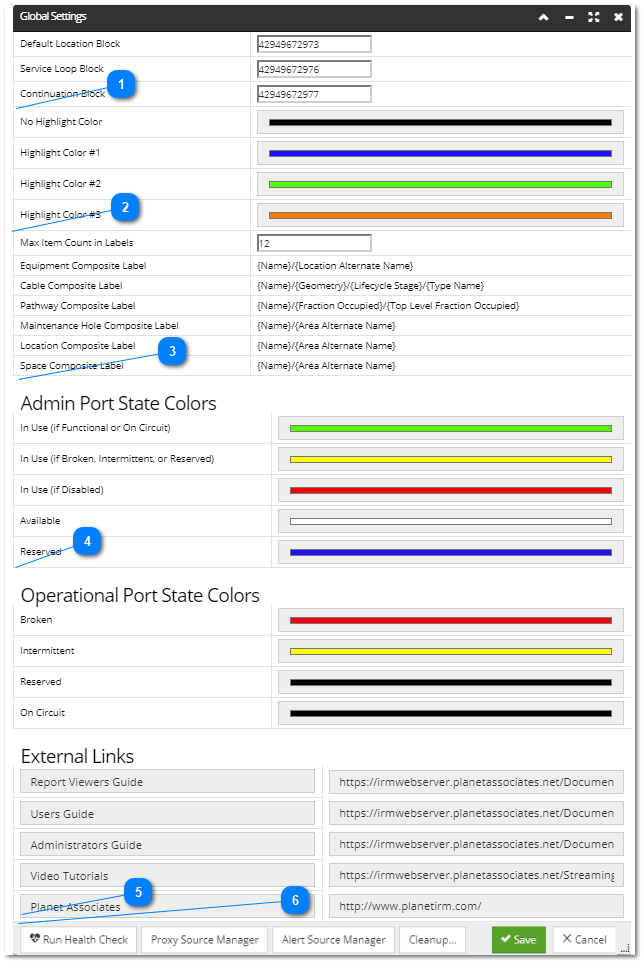 4.3.14.3. Global Settings