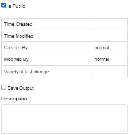 4. Specify iiPDF Configuration's description, sharing and output properties