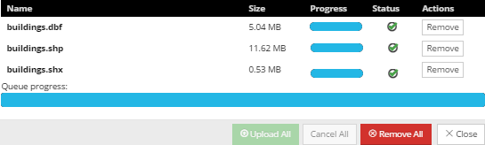 5. Finish shapefile import
