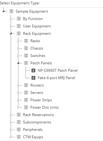 4. Select Equipment Type or Category