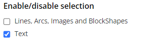 3. Enable/disable selection
