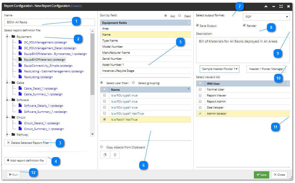 Report Configuration