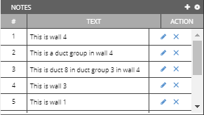 1. Notes panel